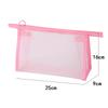Bolsa de Maquiagem de Malha de Nylon Pequena Portátil Cosmética Bolsa de Maquiagem de Malha Transparente Bolsa de Armazenamento de Batom