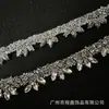 Cadena de taladro de pegamento caliente cadena de código de fantasía diamante blanco pegamento trasero cadena de código de fantasía sombrero accesorios para ropa diy pegamento trasero tira de taladro caliente