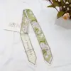 Pañuelo de seda con pintura al óleo retro francesa de verano, cinta larga estrecha de primavera y otoño, diadema floral, pañuelo decorativo para el cuello, cinta para atar al bolso