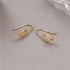 Accesorios para aretes que conservan el color Oro de 14K con incrustaciones de circón Gancho para oreja con anillos Hecho a mano Original DIY Joyería para oreja Material de gancho para oreja