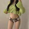 Crepúsculo astringente Fei amor * Ropa interior de encaje sexy japonesa pura fina hueca transparente cadera cintura bragas para mujer