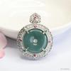 Guan Yu Jade Grado A Natural Colgante de Paz Jade Agua Azul Collar Venta al Por Mayor en Vivo Dropshipping S4120605L