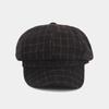 Otoño nuevo británico tartán octogonal sombrero de moda de las mujeres gorra con visera retro herramientas vendedor de periódicos sombrero hombres