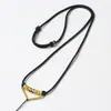 Nueva Cadena de Cuerda para Colgante Hecho a Mano Estilo Chino Ocho Tesoros Dorados Luo Pan Jadeíta Esmeralda Cadena para Suéter