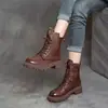 Nueva colección otoño e invierno 2026: Botas Martin retro casuales para mujer de media pantorrilla con suelas gruesas, forro de felpa y aislamiento cálido
