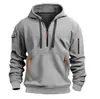 Nuevo Suéter con Capucha y Bolsillos con Múltiples Cremalleras para Hombre, Casual Deportivo, Otoño e Invierno