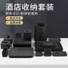 Set de Cajas de Almacenamiento de Escritorio para Hotel Caja de Consumibles Desechables Caja de Pañuelos Caja de Té Bandeja Bandeja Control Remoto Basura
