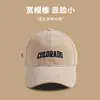 Boné de Baseball Bordado com Letra Estilo Coreano Feminino Versátil para Todas as Ocasiões Cabeça Grande Topo Profundo Aba Larga Rosto Grande Chapéu Pequeno