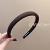 Diademas otoñales color café, scrunchies de ala ancha para mujer, al por mayor, pinzas para el cabello, diademas de tela estilo coreano