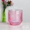 Fabricante de vasos de agua de vidrio artificial a rayas, soplados a mano y personalizados para restaurante, con dibujos y muestras para la apertura del molde.