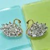 Aleación de Cisne Completa de Diamante Cristal Ojo de Caballo para Salida de Aire de Coche, Bolsos, Accesorios de Ropa, Accesorios DIY para Funda de Teléfono
