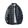 Camisa a cuadros con solapa de moda Explosions de otoño 2024 para hombre, estilo Hong Kong, chaqueta informal de manga larga para adolescentes, ropa masculina