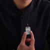 Colgante Retro Jiyan Artesanía Retro Doble Cara Sólido Cuadrado Diseño de Personalidad de Marca Fu Zi Xiangyun Marca Colgante para Hombre