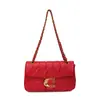 Bolso de Hombro con Cadena, Patrón Simple de Rombos, Nuevo Bolso de Axila Elegante de Moda 2026, Bolso Pequeño Cuadrado Cruzado Casual para Viajes, Versión de Alta Gama