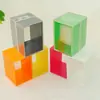 Caja de Plástico para Relojes de Doble Cara con Tapa Abierta y Gancho, Caja de Plástico para Empaquetar Calcetines, Ropa Interior y Joyería, Caja de Cristal, Caja de Regalo Creativa