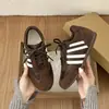 Tênis Alemão Retrô com Cadarço para Mulheres com Aumento de Altura Oculto Novo Cor de Outono 2026 Meilade Tênis Casuais de Lona Esportivos Sapatos Argan