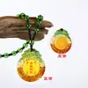 Nuevo Estilo Colgante Vajra Mantra de Vidrio Redondo Ovalado de Plástico Colgante Collar Gran Compasión Nudo Fijo Regalo Budista