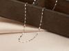 Collar de Cadena Sola Versátil de Acero de Titanio que No se Desvanece sin Colgante Cadena Ligera Cadena Naked de Acero de Titanio con Cadena Cadena Delgada Cadena para Clavícula Collar para Baño