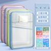 Bolsa de Classificação de Assuntos em Forma de L Abertura Grande Transparente Bolsa para Documentos Bolsa Especial para Exames Zíper Malha Pasta