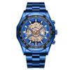 Reloj de cuarzo para hombre, personalizado, con correa de acero y diseño creativo e informal, para negocios y comercio electrónico transfronterizo.