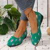 Estación Independiente 2024 Exportación Tamaño Grande Zapatos de Tela Transfronterizos Zapatos Planos de Otoño Doudou Perezosos Boca Baja a una Pierna