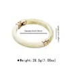 B3524 Pulseira de Resina Gradiente Artística Vintage Nova Transfronteiriça para Mulheres, Pulseira Redonda de Resina Geométrica Personalizada Estilo Ins