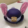 Chapéu de Orelhas de Coelho da Oficial Judy Zootopia Chapéu de Cabeça Grande Acessório de Cabeça Adequado para o Parque de Diversões da Disney