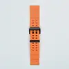 Adecuado para Samsung/Huawei Watch Series 22mm Banda de Reloj de Silicona Transpirable Color Sólido con Hebilla Doble Marina Nuevo