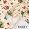 Tecido Roupa Infantil Material Biscoito Tecido de Cama Fundo Produção Cena de Morango Tecido Estampado Natal Desenho Animado