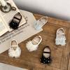 Zapatos de Bebé Suela Suave Antideslizantes Zapatos para Niños Pequeños Malla para Bebé Lazo de Perlas Anti-Caídas Color Sólido Zapatos de Princesa