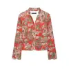 Comercio Exterior 2026 Otoño Nuevo Estilo Europeo y Americano Moda Femenina Casual Holgado Estampado Floral Blazer 7838135