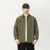 Ropa de Hombre Xintang Otoño Japonés Retro Algodón Puro Manga Larga para Hombre 2024 Marca de Moda Holgada Chaqueta Camisa de Trabajo