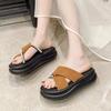 Pantuflas Guofeng para Mujer Verano Exterior Hermosas Suela Gruesa 2025 Nueva Moda Elegantes No Cansan los Pies Sandalias de Vestir