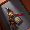 Pingente Tecido Artesanal Trazedor de Sorte Ano Novo Estilo Xizang, Acessório com Borla Colorida Estilo Étnico, Ornamento Pendente Portátil, Decoração Pendurada para Carro