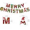 Decorações de Natal Bandeiras de Natal Bandeiras Penduradas Banners de Feriado Decorações de Festa Papel Desenho Animado Guirlanda de Natal Bandeirolas