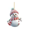 Novo Produto Transfronteiriço Pingente de Carro Boneco de Neve de Natal Desenho Animado Fofo 2D Plano Ornamento para Árvore de Natal Pingente Decoração de Natal