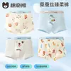 Calcinha Antibacteriana de Seda para Crianças, Cueca Boxer de Algodão Classe A para Meninos Mais Velhos, Design que Não Aperta