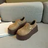 Zapatos Birkenstock para mujer con plataforma de suela gruesa para aumentar la altura, nuevos mocasines slip-on de verano 2026, zapatos casuales versátiles