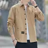 Fornecimento Exclusivo Transfronteiriço para Comércio Exterior, Camisas Não Amassam de Corte Solto, Camisas Casuais de Manga Longa para Homem, Jaquetas de Primavera e Outono, Roupas da Moda Masculina