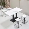 Juego de Mesa de Comedor Moderno Sencillo Juego de Mesa de Comedor para Cafetería de Té con Leche Restaurante de Comida Rápida Juego de Mesa de Comedor para Tienda de Fideos para el Desayuno Mesa de Comedor para Catering Silla de Comedor