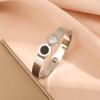 Pulsera geométrica romana de resorte de disco de nueva moda transfronteriza europea y americana acero inoxidable chapado en oro de 18 quilates para mujer Venta al por mayor