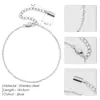 Tobillera Pulsera Cadena HF Acero Titanio Cadena Cruzada Oro 14K Femenina Cierre Langosta Acero Inoxidable No Se Desvanece Mayoreo