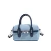 Bolsa Feminina Yuezizhi 2026 Nova Outono Bolsa de Ombro Jeans Estilo Europeu e Americano Versátil Bolsa de Mão Transversal Estilo Vintage Bolsa de Ombro
