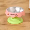 Comedero para Mascotas Acero Inoxidable Comedero para Gatos Comedero para Perros con Patas Altas Protección del Cuello Antivuelco Color Dopamina Alimentador para Gatos Comedero para Gatos Comedero para Perros