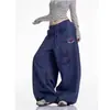 Comercio Transfronterizo 2025 Retro Americano Con Cordones Danza Jazz Hip-Hop Pantalones Deportivos Unisex Rectos Sueltos Danza Callejera Largos