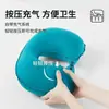 Almohada inflable tipo presión en forma de U, almohada de viaje para el cuello, almohada para el cuello del coche, almohada de soporte para el cuello, almohada en forma de U, almohada inflable, portátil y fácil de guardar
