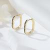 Pendientes de Círculo Pequeño de Zirconia para Mujer Primavera de Lujo Accesible de Alta Gama Pendientes de Diseño Nicho 2024 Nueva Tendencia