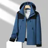 Jaqueta 3 em 1 para Homens e Mulheres, Outono e Inverno à Prova de Vento e Impermeável com Forro Interno Removível, Jaqueta para Caminhada ao Ar Livre, Direto da Fábrica