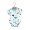 Macacão de Algodão Puro de Verão Fino para Bebê, Manga Curta, Triângulo Hassel para Meninos e Meninas, Roupa de Engatinhar para Bebê, Pijama para Recém-nascido