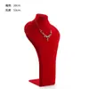Estante para exhibir collares cuello forma humana estante para pulseras estante modelo portátil gamuza mostrador estante beige colgante de jade